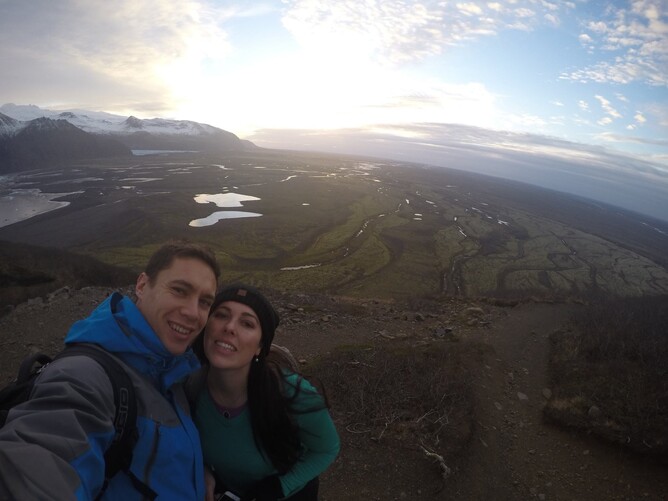 Steve and I hiking in Iceland